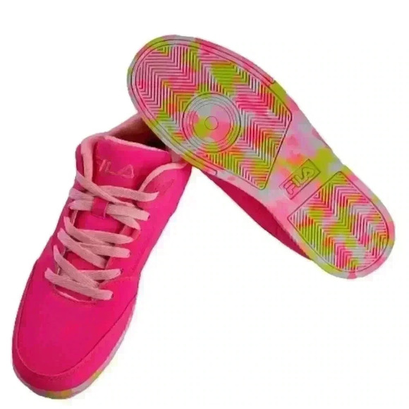 Fila Kid's Falina Mashup Sneakers Size 6 Pink - Picture 6 of 9